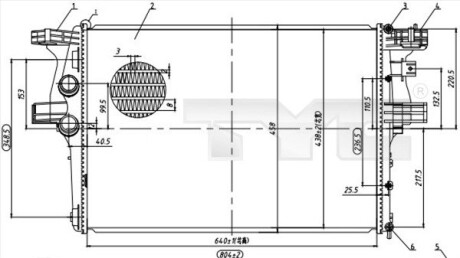 Радиатор охлаждения Iveco Daily 2.2/3.0 11- TYC 7150005