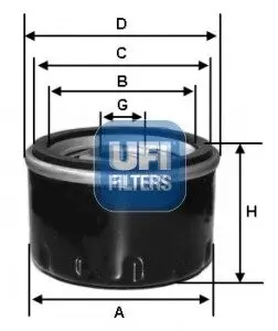 Фильтр масляный UFI 2312705
