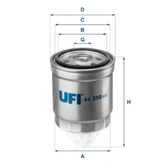 Фільтр палива UFI 2435002