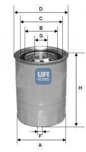 Фильтр топлива UFI 2442300