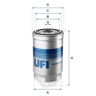Фильтр топлива UFI 2443400 (фото 1)