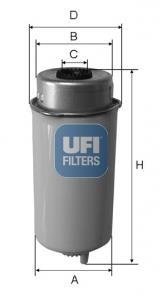 Фильтр топлива UFI 2446400 (фото 1)