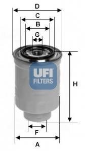 Фільтр паливний UFI 24.465.00 (фото 1)