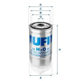 Фильтр топлива UFI 24H2O07 (фото 1)