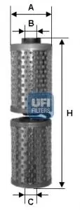 Фильтр масла UFI 2552600