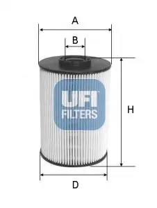 Топливный фильтр UFI 26.037.00