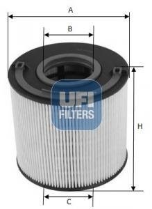 Фильтр топливный VW Touareg 5.0TDI 02-10 UFI 2608500 (фото 1)