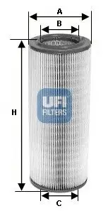 Фильтр воздушный UFI 2760100