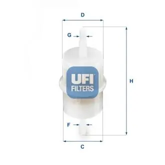 Комплект топливных фильтров UFI 31.001.00