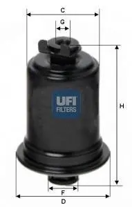 Фильтр топливный Mitsubishi Colt iV / Lancer V / Galant IV / Toyota Corolla Carina / Celica UFI 3160800
