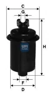 Фільтр паливний Mitsubishi /General Motors UFI 3162800