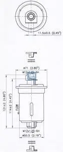 Фильтр топливный DODGE Colt / Mitsubishi Lancer Wagon UFI 3164000