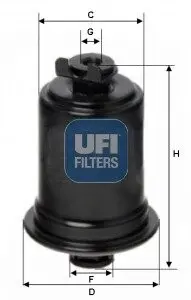 Фильтр топливный Kia Klarus / Mitsubishi Eclipse / Totota Celica UFI 3172500