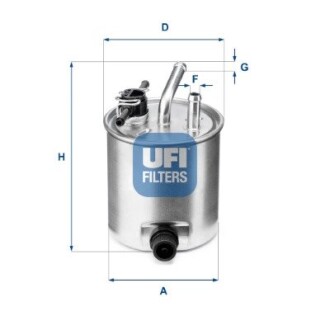 Фильтр топлива DIESEL KPL. UFI 5558200