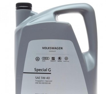 Олива 5W40 Special G (5L) (VW 502 00/505 00) VAG Gs55502m4