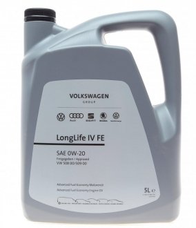 Олива 0W20 LongLife IV (5л) VW 508.00/509.00 VAG GS60577M4