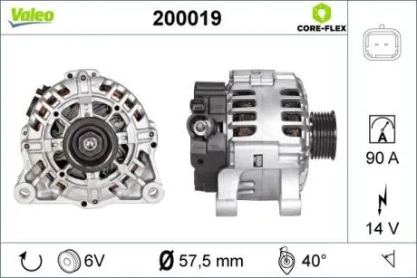 Автозапчасть Valeo 200019
