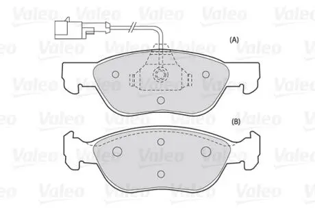 Тормозные колодки FIAT P. BRAVO/BRAVA/MAREA 95-02 Valeo 301006