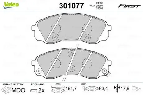 Автозапчасть Valeo 301077