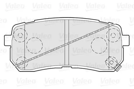 Колодки гальмівні HYUNDAI IX55 3,0-3,8 V6 08- Valeo 301308