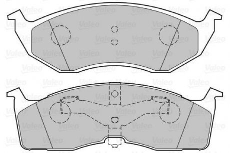 Тормозные колодки дисковые CHRYSLER Vision/Voyager "2,0-3,8 "F "93-01 Valeo 301556 (фото 1)