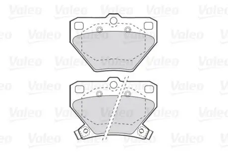Гальмівні колодки дискові TOYOTA Celica/Corolla/Prius/Yaris "1,0-2,0 "R "99-09 Valeo 301577