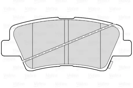 Гальмівні колодки дискові HYUNDAI/KIA/SSANGYONG Actyon/Ceed/i30/Optima/Picanto "1,0-2,0 "R "10>> Valeo 302335