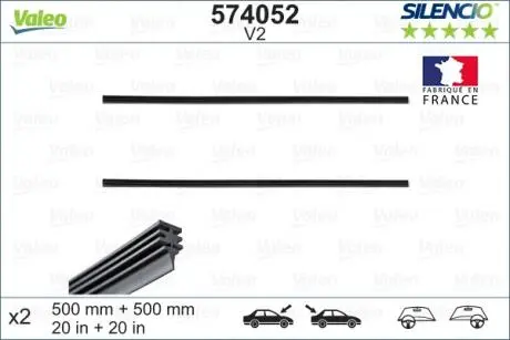 Резинка стеклоочистителя Valeo 574052