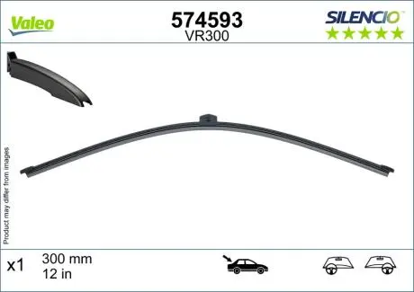Щетка стеклоочистителя бескаркасная задняя Valeo 574593