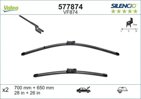 Щетки стеклоочистителя Valeo 577874