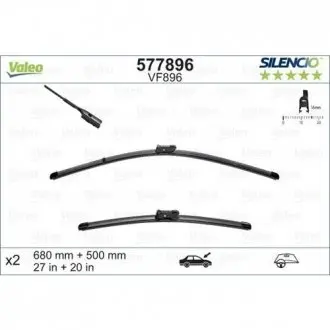 Щетки стеклоочистителя (680/500мм)) Audi Q7/Bentley Bentayga 15- Valeo 577896