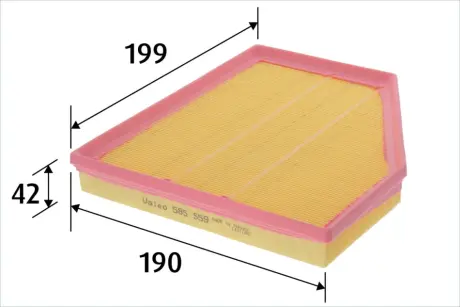Фильтр воздушный BMW 5 (E60/61) 2.0/3.0d 04-10 (N47/M57) Valeo 585559
