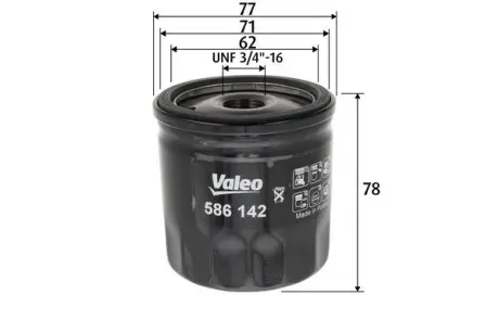 Фильтр масла AU/SE/SK/VW Valeo 586142