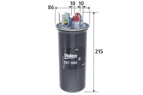 Filtr diesel przepіywowy A6 (4F2, C6) 2004/05>2006/05 Valeo 587069