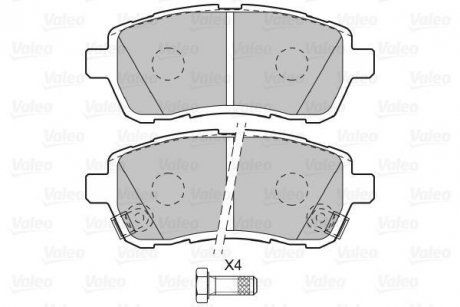 Тормозные колодки, дисковый тормоз.) Valeo 598999 (фото 1)