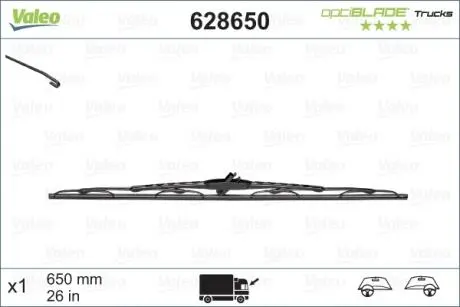 Щітка склоочисника 650mm Valeo 628650