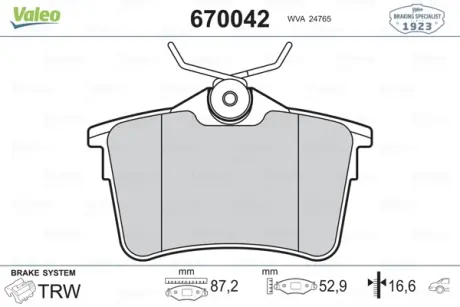 Автозапчасть Valeo 670042