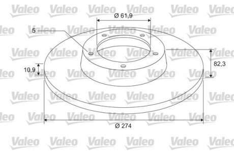 Диск гальмівний Z LOZYSKIEM Valeo 675402 (фото 1)