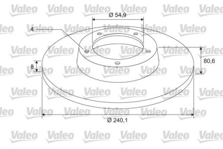 Диск тормозной Z LOZYSKIEM Valeo 675403 (фото 1)