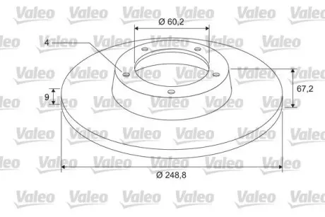 Диск тормозной Z LOZYSKIEM Valeo 675405