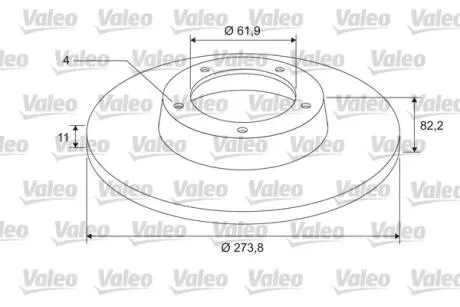 Диск тормозной Z LOZYSKIEM Valeo 675406