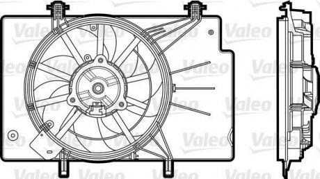 Електродвигун, вентилятор радіатора Valeo 696344 (фото 1)