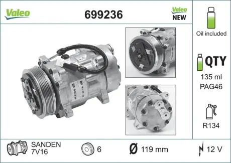Компресор кондиціонера Valeo 699236