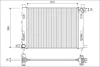 Радіатор двигуна DACIA DOKKER, DOKKER/MINIVAN, DUSTER, DUSTER/SUV, LODGY, LOGAN II, LOGAN MCV II, SANDERO II, RENAULT CAPTUR I, CLIO IV, CLIO IV/HATCHBACK, CLIO IV/KOMBI, DUSTER 0.9-1.6LPG 02.08- Valeo 701120 (фото 1)