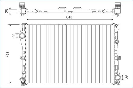 Радіатор охолодження MB C-class (W205)/E-class (W213)/GLC (X253) 13- OM651/OM654/M274/M276 Valeo 701142