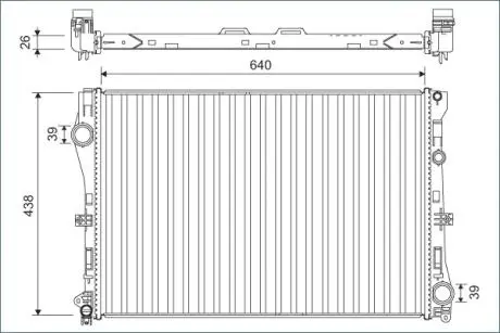Радіатор охолодження MB C-class (W205)/E-class (W213)/GLC (X253) 13- OM651/OM654/M274/M276 Valeo 701142
