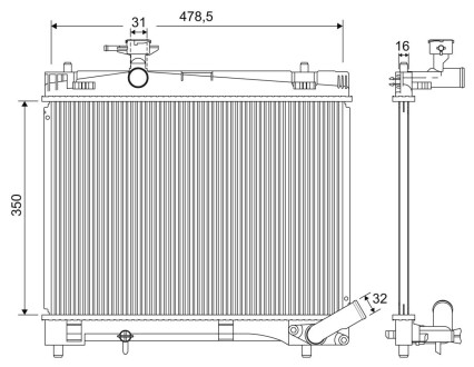 Радіатор охолоджування Valeo 701216