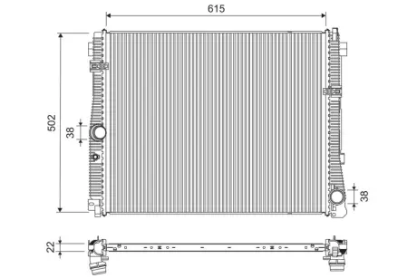 Радіатор двигуна BMW 3 (G20, G80, G28), 3 (G21), 3 (G21, G81), 4 (G22, G82), 4 (G23, G83), Z4 (G29) 1.6/2.0/2.0H 11.18- Valeo 701311