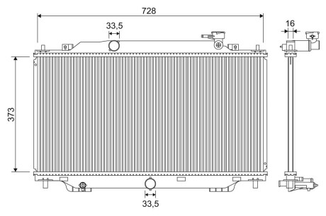 Радиатор охлаждения Mazda 3 1.5/1.6/2.0 13- Valeo 701329