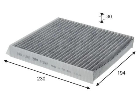 Фільтр салону із елементами активованого вугілля RENAULT MEGANE SCÉNIC, SCENIC I 1.4-2.0 10.96-09.03 Valeo 715924